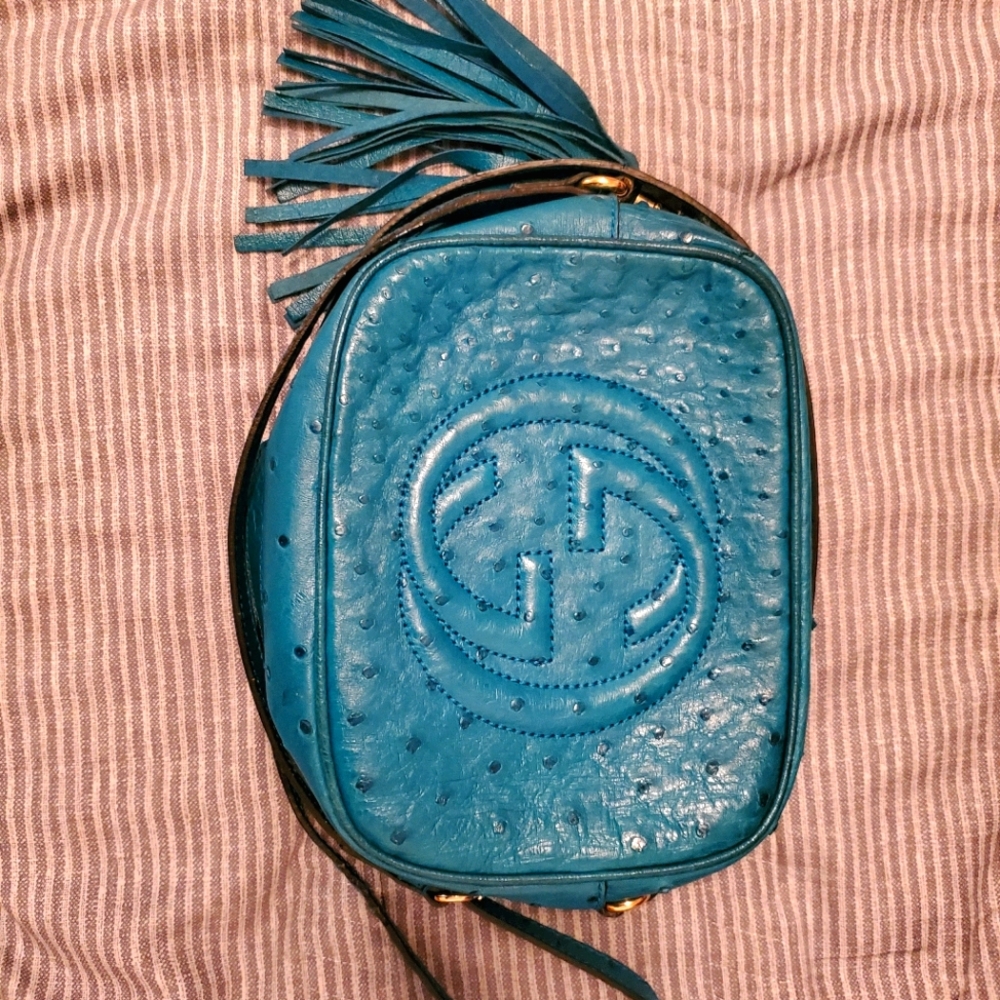 [SOLD] Gucci ostrich camera bag - Picture 6 of 6